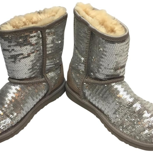 UGG Other - Fashion UGG Silver Sequin Boots Size: 3